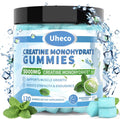 Uheco Creatine Monohydrate Gummies, 5000mg, mint flavor, sugar-free, gluten-free, in clear jar with label