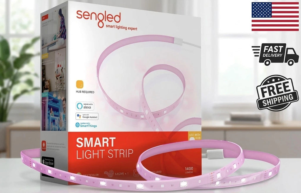 Sengled Smart Zigbee Multicolor Light Strip 2M 6.56ft Base Kit Hub Required A...