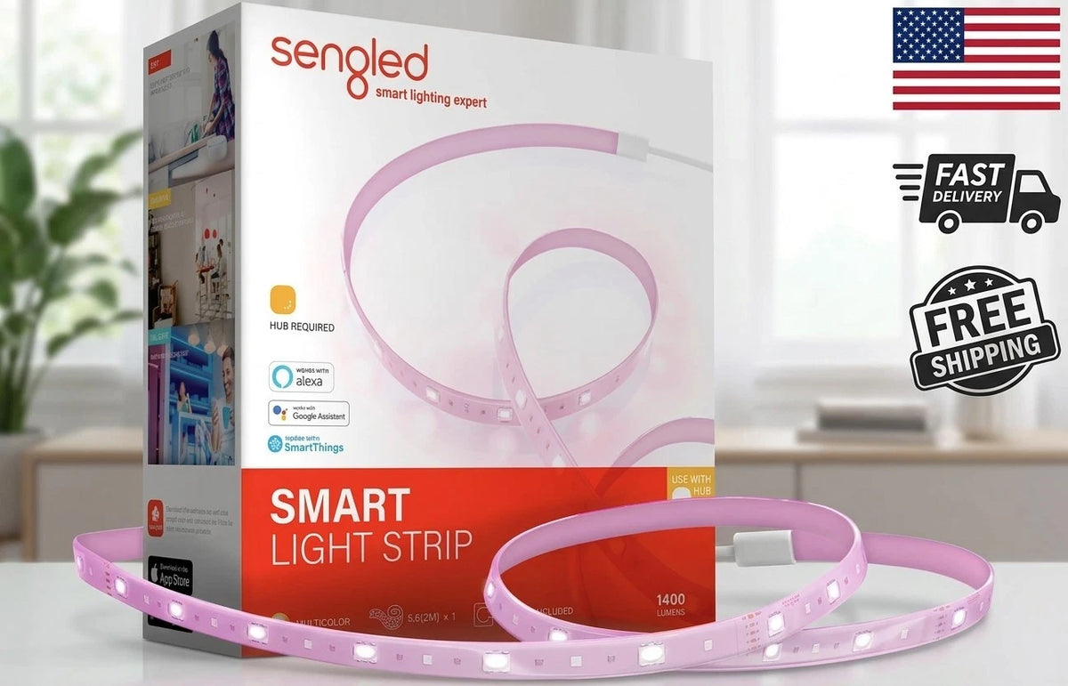 Sengled Smart Zigbee Multicolor Light Strip 2M 6.56ft Base Kit Hub Required A...